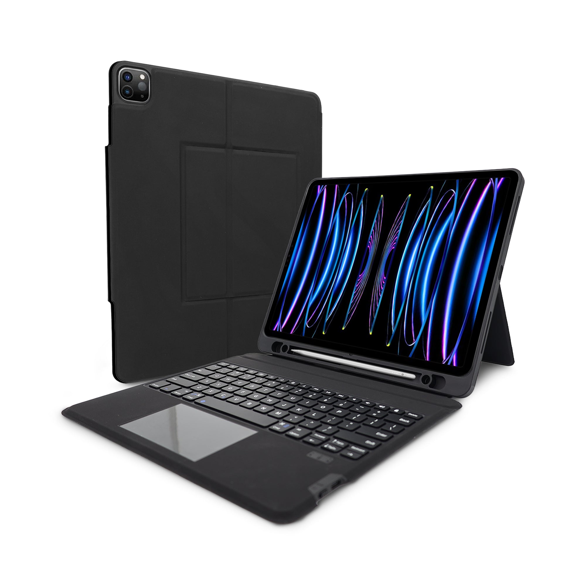 Bluetooth Keyboard Case w/ Trackpad for iPad Air 13” (M2, M3), iPad Pro 12.9” (5, 6)