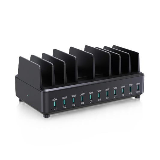 300W 10 Port USB-C Charging Station