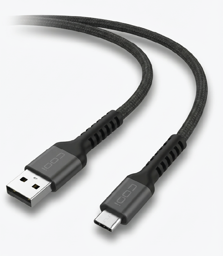 6' Braided Nylon USB-A to USB-C Charge & Sync Cable