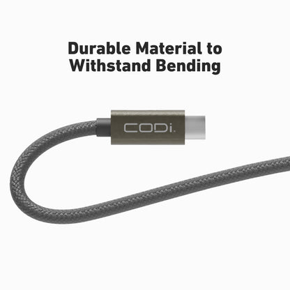 3ft Braided Nylon USB-C to USB-C Charge & Sync Cable