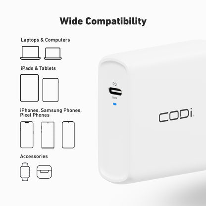 100W Wall USB-C Charger with USB2.0 EPR Braided Cable