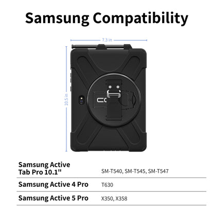 Rugged Case for Samsung Tab Active Pro 10.1” (SM-T540/545/547) / Active4 Pro (T630) / Active5 Pro (X350/X358)