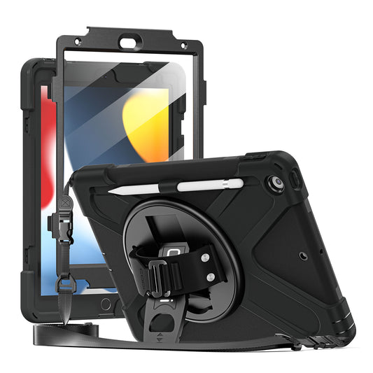 Rugged iPad 10.2" Case - Integrated Screen Protector (9th, 8th, and 7th Generation)