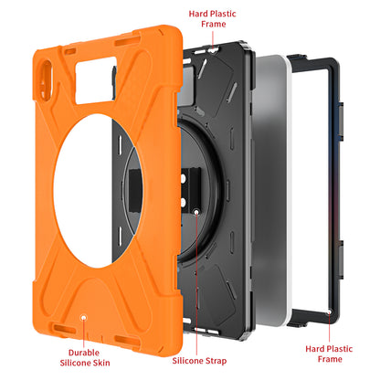 Rugged iPad 11" (A16)/iPad 10.9" (10th Generation) Case w/ Integrated Screen Protector - Orange