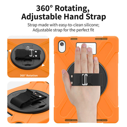 Rugged iPad 11" (A16)/iPad 10.9" (10th Generation) Case w/ Integrated Screen Protector - Orange