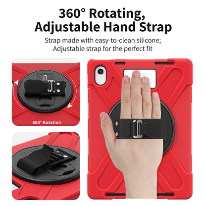 Rugged iPad 11" (A16)/iPad 10.9" (10th Generation) Case w/ Integrated Screen Protector - Red