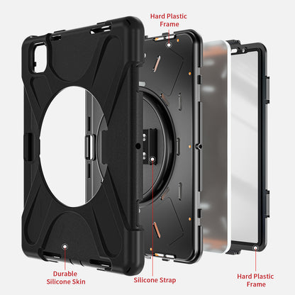 Rugged Case for iPad Air 11" (M2, M3), iPad Pro 11" (4th, 3rd, 2nd, 1st Generation), iPad Air 10.9" (5th, 4th Generation) w/ Integrated Screen Protector