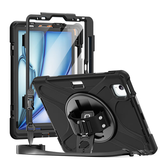 Rugged Case for iPad Air 11" (M2, M3), iPad Pro 11" (4th, 3rd, 2nd, 1st Generation), iPad Air 10.9" (5th, 4th Generation) w/ Integrated Screen Protector