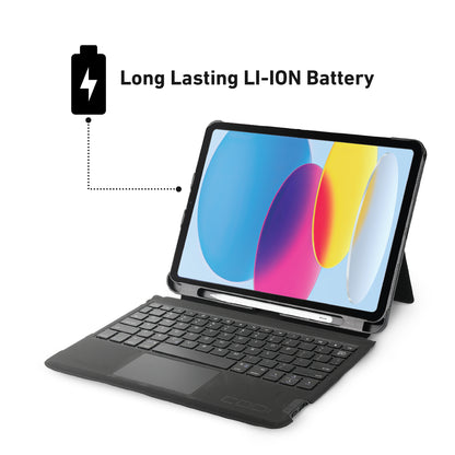 Bluetooth Keyboard Folio Case w/ Trackpad for iPad 10.9" (10th Gen) & iPad A16