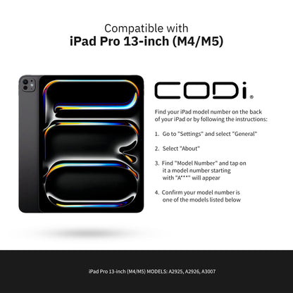 Bluetooth Keyboard Folio Case w/ Track Pad for iPad Pro 13" (M4, M5)