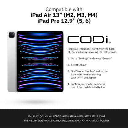 Bluetooth Keyboard Case w/ Trackpad for iPad Air 13” (M2, M3, M4), iPad Pro 12.9” (5th, 6th Generation)