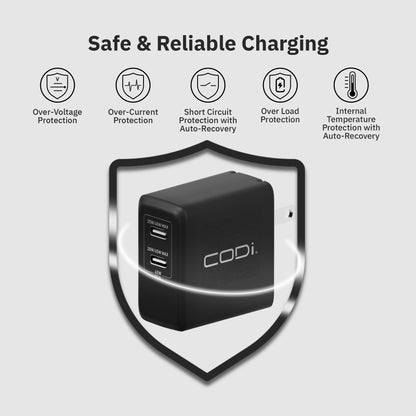 45W Wall Charger w/ 2x USB-C Charging Ports