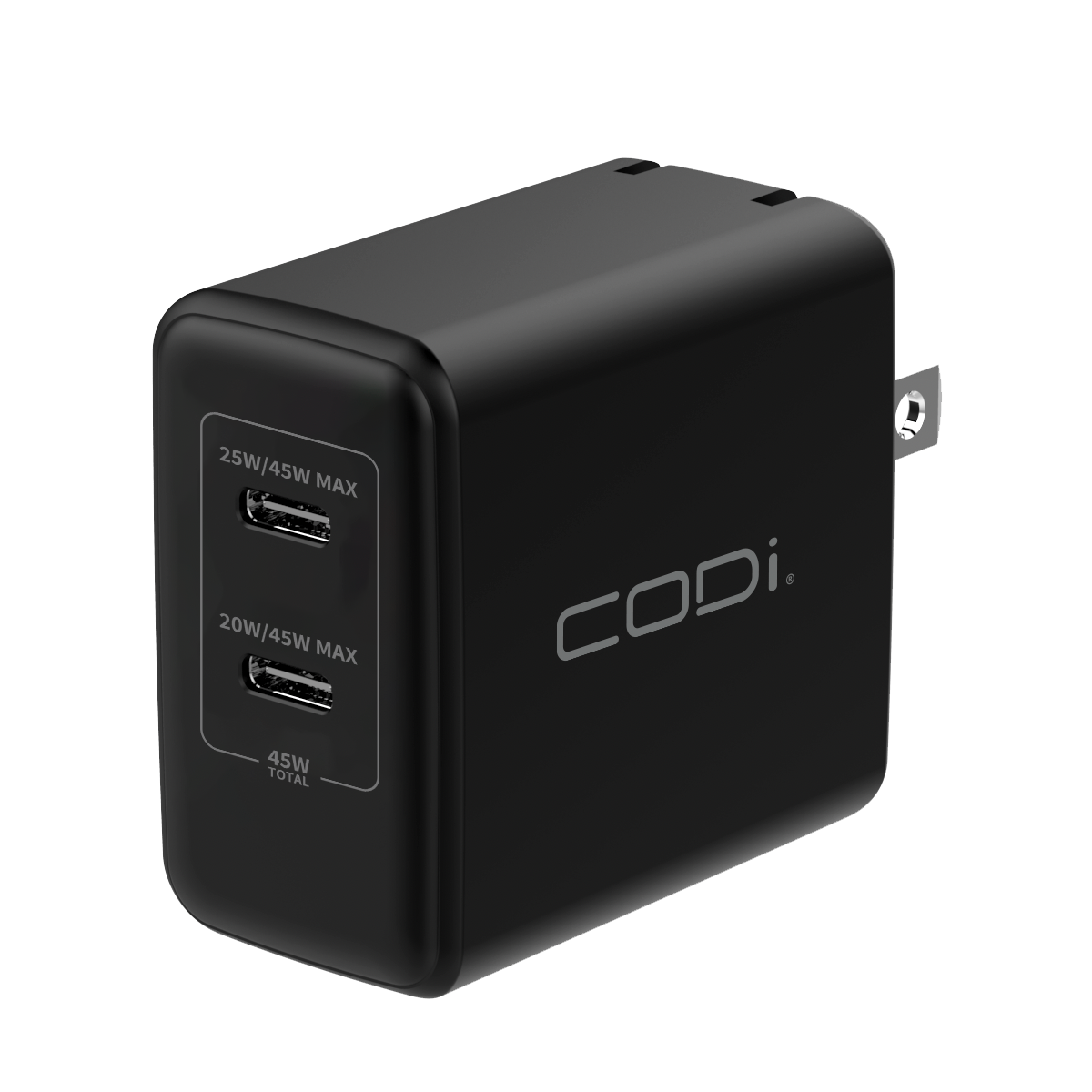 45W Wall Charger w/ 2x USB-C Charging Ports