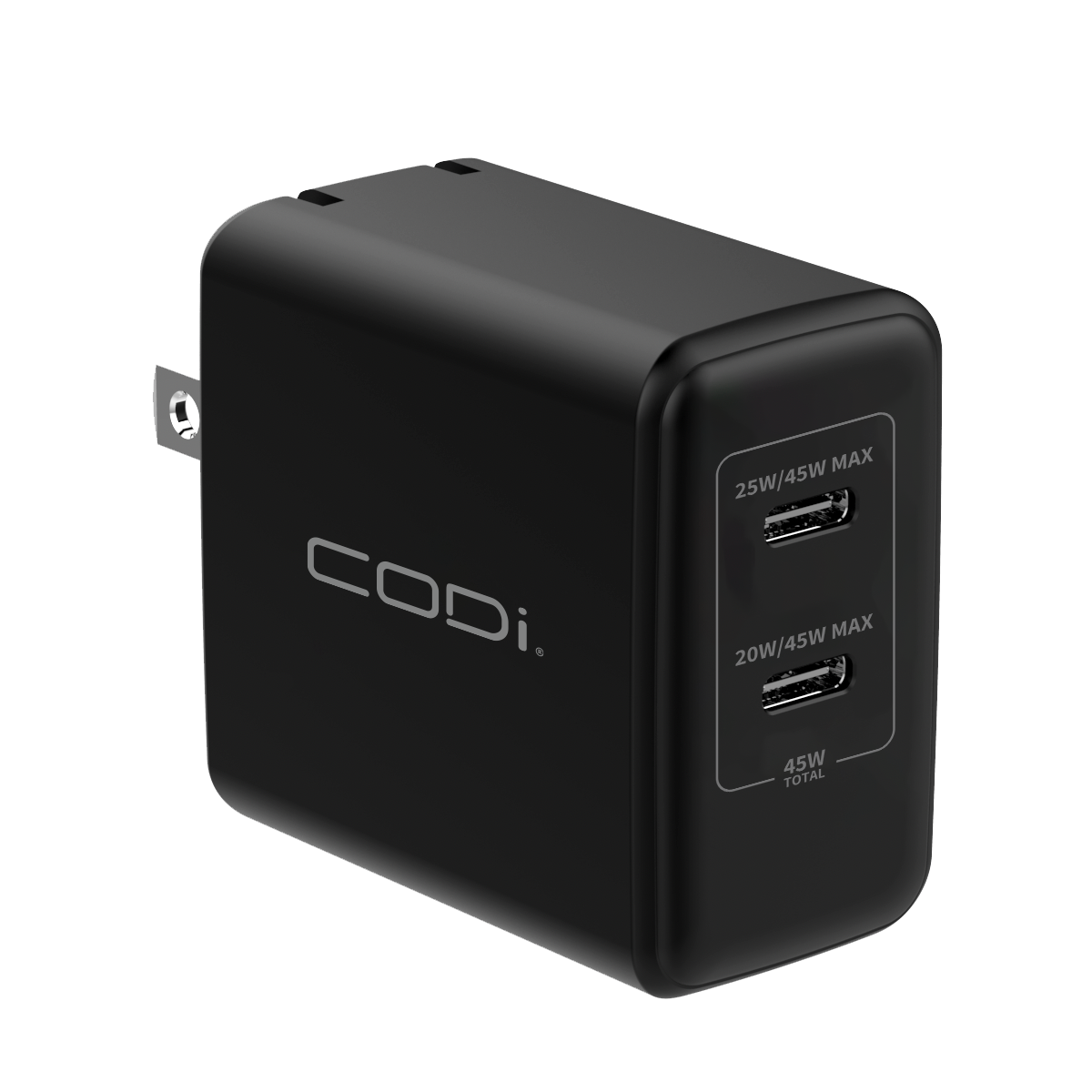 45W Wall Charger w/ 2x USB-C Charging Ports