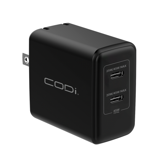 45W Wall Charger w/ 2x USB-C Charging Ports