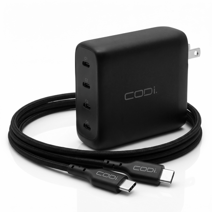 140W Portable Wall Charger with USB-C to USB-C Cable