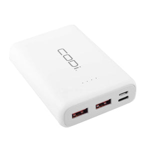 10,000mAh Quick Charge Powerbank w/ USB-C, USB-A (x2), Micro-USB - CODi Worldwide