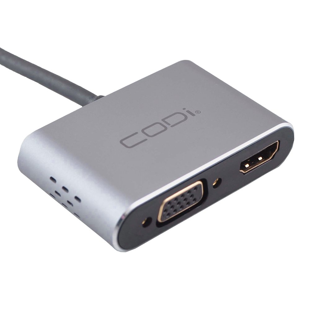 4-In-1 USB-C Display Adapter (HDMI, VGA, USB-C PD, USB-A 3.0) - CODi Worldwide