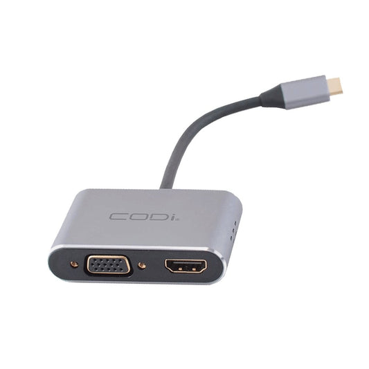 4-In-1 USB-C Display Adapter (HDMI, VGA, USB-C PD, USB-A 3.0) - CODi Worldwide