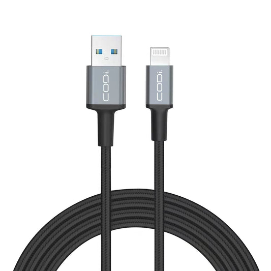 6' Braided Nylon USB-A to MFI Lightning Charge & Sync Cable* - CODi Worldwide