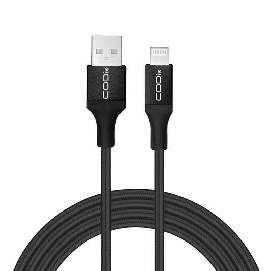 6' Braided Nylon USB-A to MFI Lightning Charge & Sync Cable* - AP - CODi Worldwide