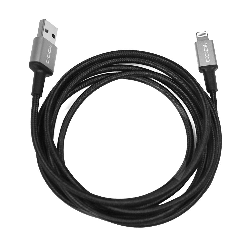 6ft Braided Nylon USB-A to MFI Lightning Charge & Sync Cable - CODi Worldwide