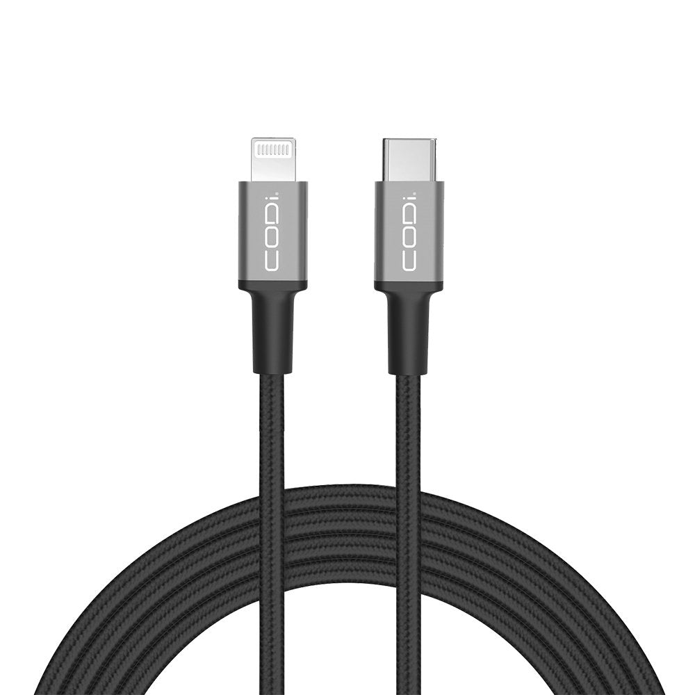 6ft Braided Nylon USB-C to MFI Lightning Charge & Sync Cable - CODi Worldwide