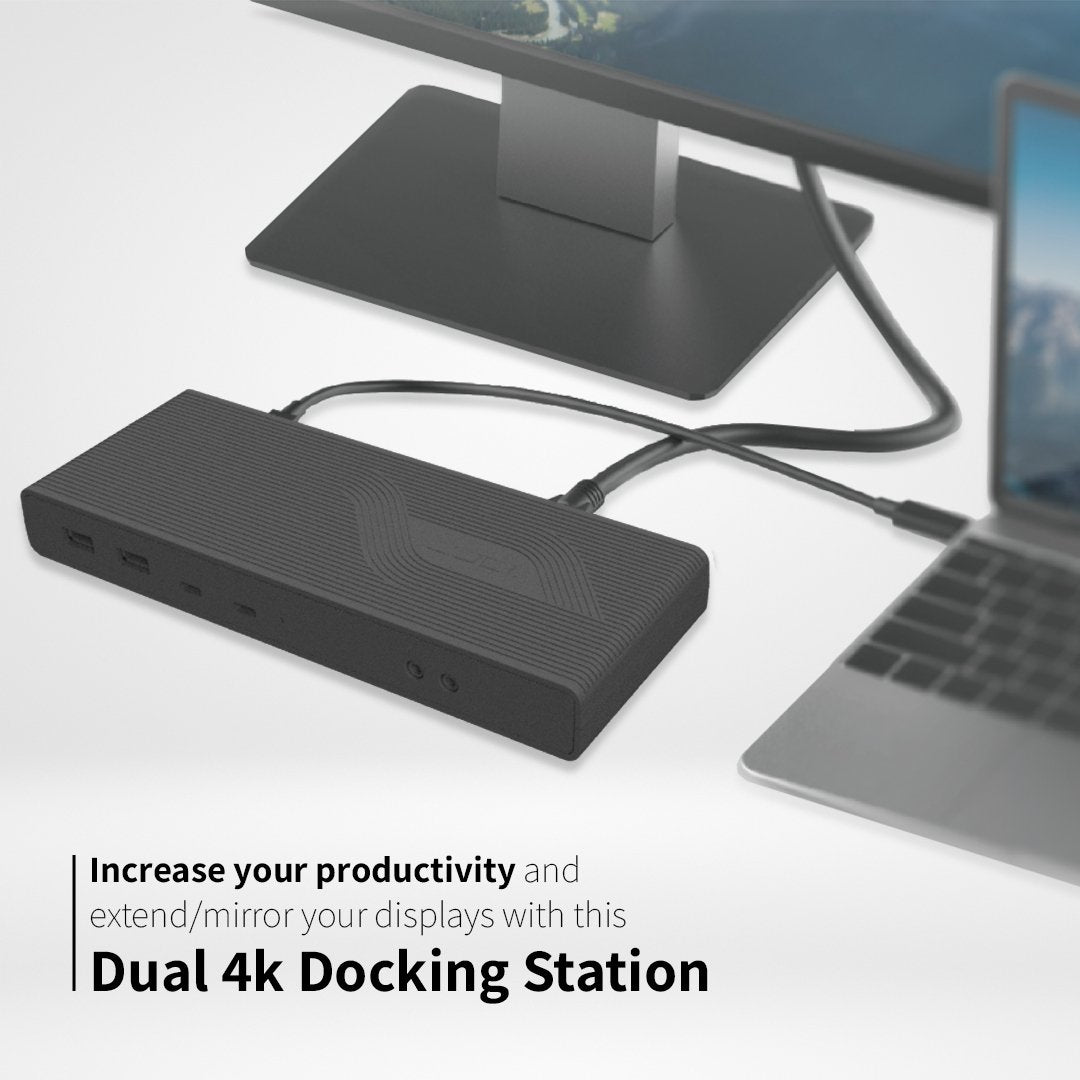 Centro1200 Dual 4K Universal USB-C DisplayLink Docking Station - CODi Worldwide