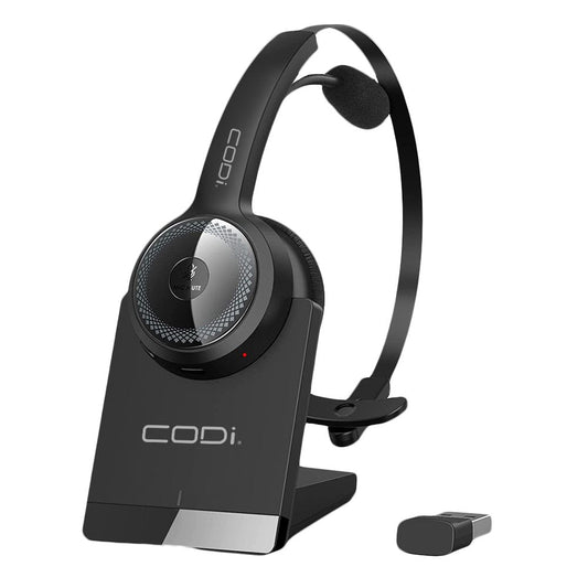 CLARO Bluetooth + Wireless Mono Headset w/ Integrated AI-Powered ENC Microphone* - AP - CODi Worldwide