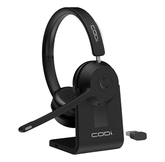 CLARO Bluetooth + Wireless Stereo Headset w/ Integrated AI-Powered ENC Microphone* - AP - CODi Worldwide