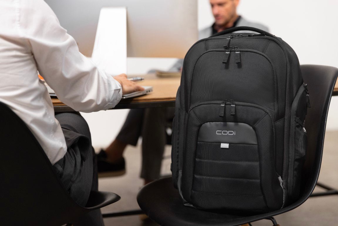 codi tri pak backpack with att leather id Katmai Saddle through cable management Ferretti Pro Sport Pack Laptop