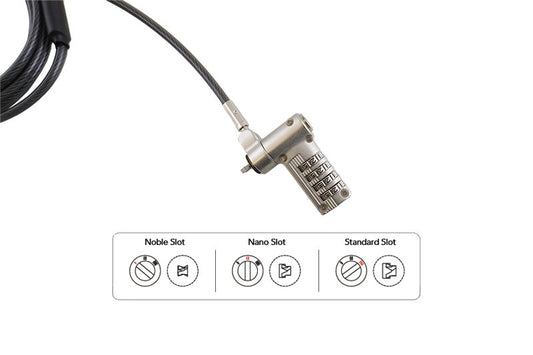 Universal 3-in-1 Serialized Combination Cable Lock (Standard, Noble, Nano) - CODi Worldwide